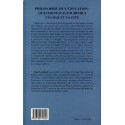 Philosophie de l'éducation : questions d'aujourd'hui Verso 