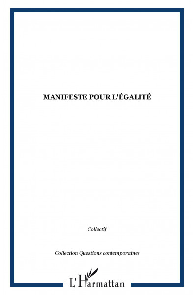 MANIFESTE POUR L'ÉGALITÉ