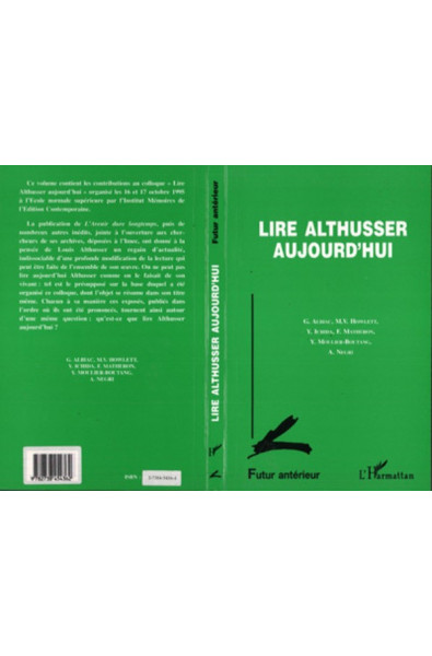 Lire Althusser aujourd'hui