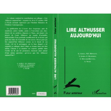 Lire Althusser aujourd'hui Recto