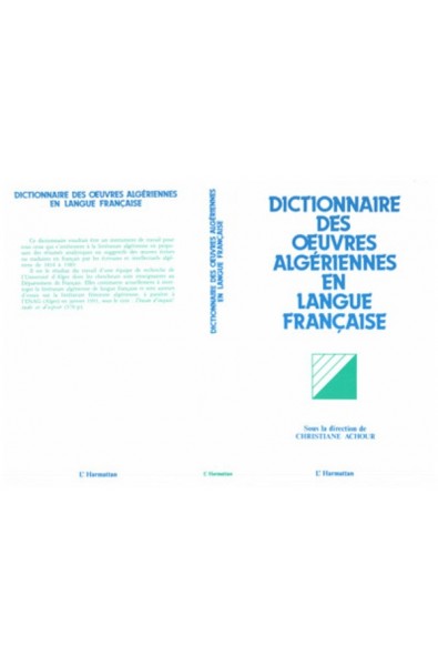 Dictionnaire des oeuvres algériennes en langue française