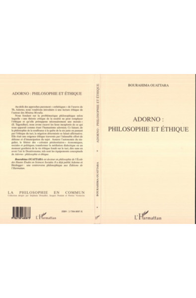 ADORNO : PHILOSOPHIE ET ÉTHIQUE