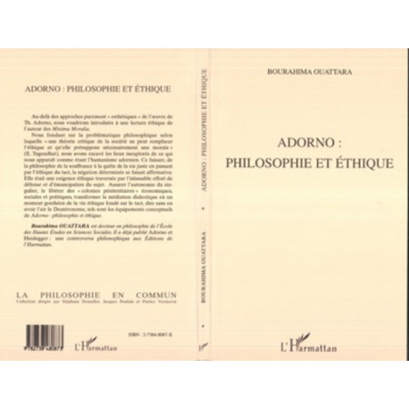 ADORNO : PHILOSOPHIE ET ÉTHIQUE Recto