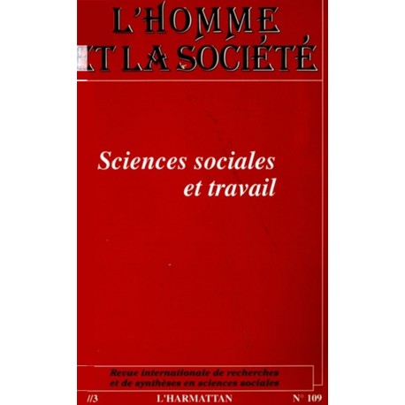 SCIENCES SOCIALES & TRAVAIL Recto