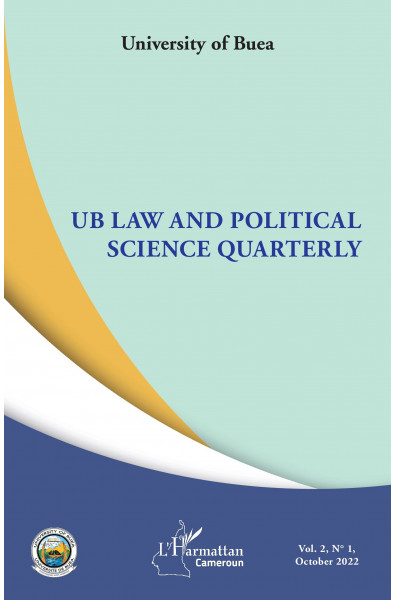 Ub law and political science quarterly vol 2, n° 1, october 2022 - Tome 1