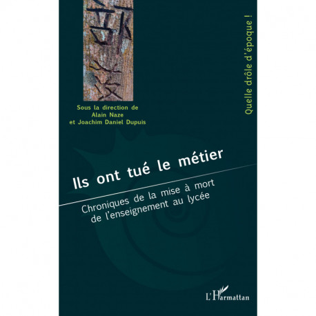 Ils ont tué le métier Recto