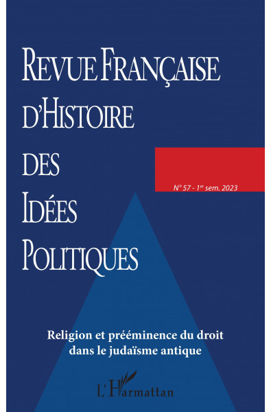 Religion et prééminence du droit dans le judaïsme antique