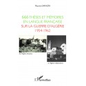 666 thèses et mémoires en langue française sur la guerre d'Algérie 1954-1962 Recto 