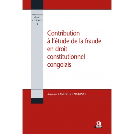 Contribution à l'étude de la fraude en droit constitutionnel congolais Recto