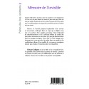 Mémoire de l'invisible Verso 
