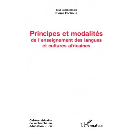 Principes et modalités de l'enseignement des langues et cultures africaines Recto