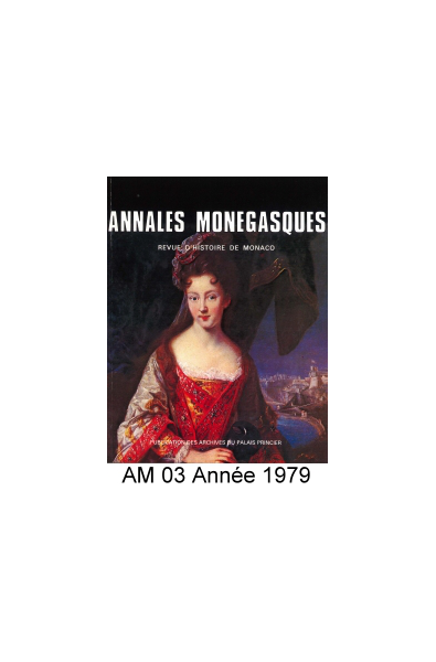 Annales Monégasques - N° 3 - 1979