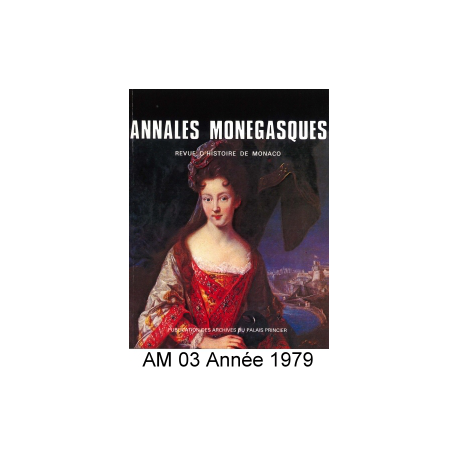 Annales Monégasques - N° 3 - 1979 Recto