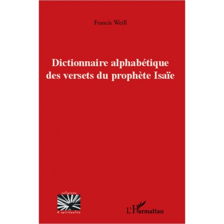 Dictionnaire alphabétique des versets du prophète Isaïe Recto