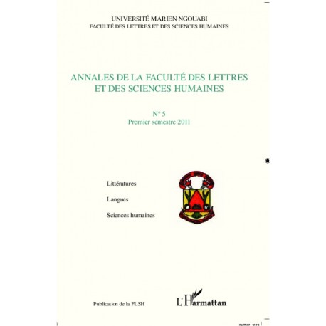 Annales de la faculté des lettres et des sciences humaines n° 5 premier trimestre 2011 Recto