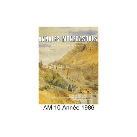 Annales Monégasques - N° 10 - 1986 Recto