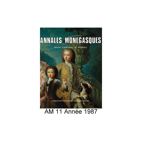 Annales Monégasques - N° 11 - 1987 Recto