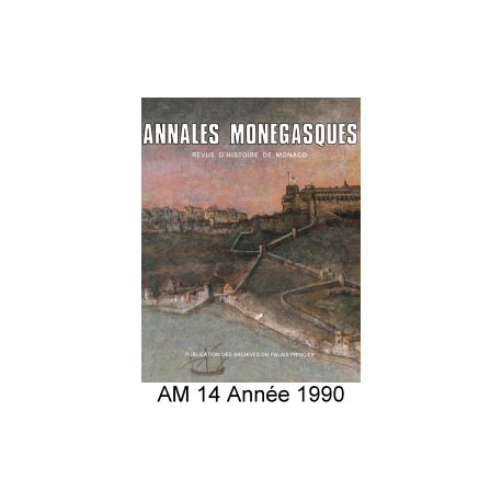 Annales Monégasques - N° 14 - 1990 Recto