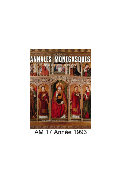Annales Monégasques - N° 17 - 199