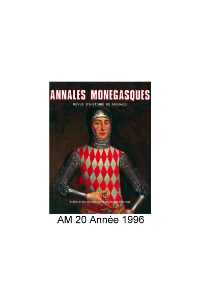Annales Monégasques - N° 20 - 1996