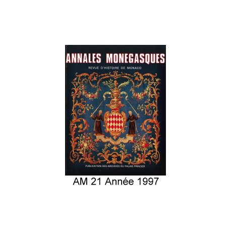 Annales Monégasques - N° 21 - 1997 Recto