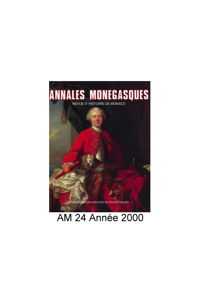 Annales Monégasques - N° 24 - 2000