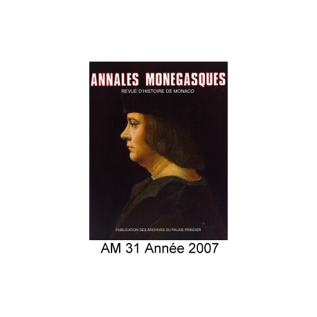 Annales Monégasques - N° 31 - 2007 Recto