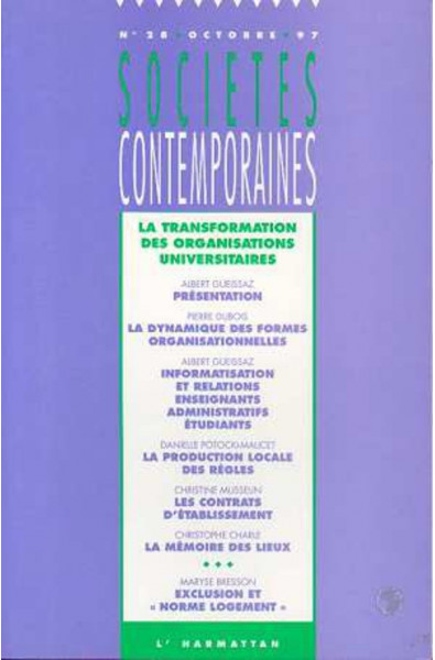 La transformation des organisations universitaires