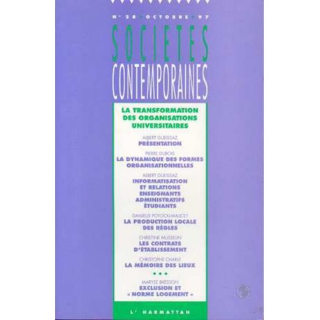 La transformation des organisations universitaires Recto