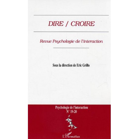 Dire / Croire (n° 19-20) Recto