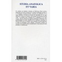Studia anatolica et varia Verso 