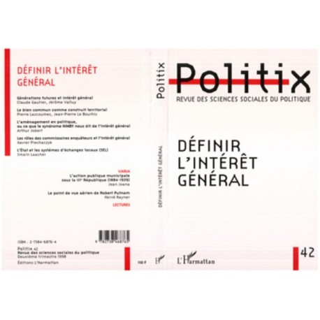 DEFINIR L'INTERET GÉNÉRAL Recto